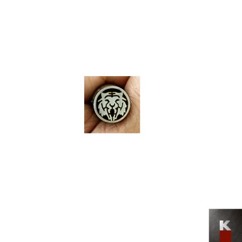 design pins tigre ottone nero 003 K